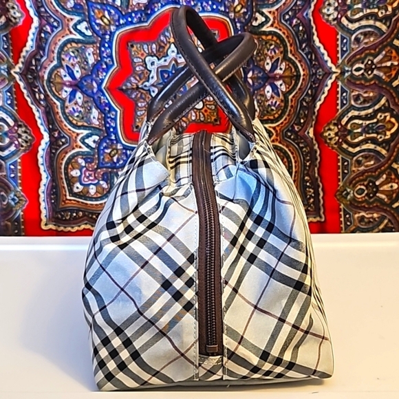 BURBERRY LONDON RARE BLUE PLAID HANDBAG - Picture 3 of 15